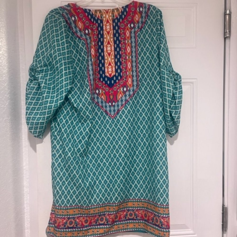 URBAN COCO TUNIC TOP SWIM COVER UP NEW LARGE Teal, Pink, Orange,